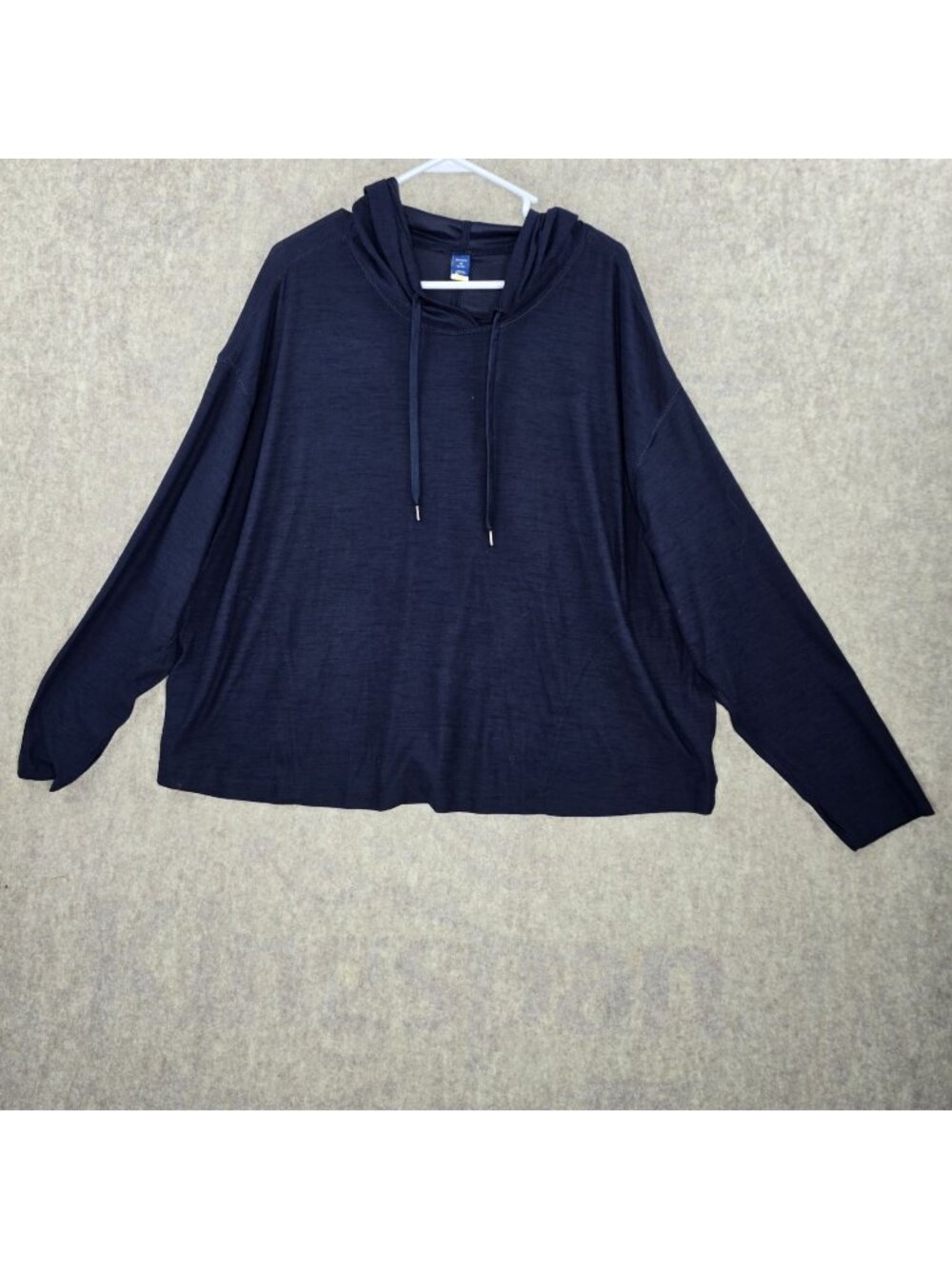 Breathe On Women’s Hoodie Navy Blue Go-Dry Long Sleeve Lightweight 3X Size